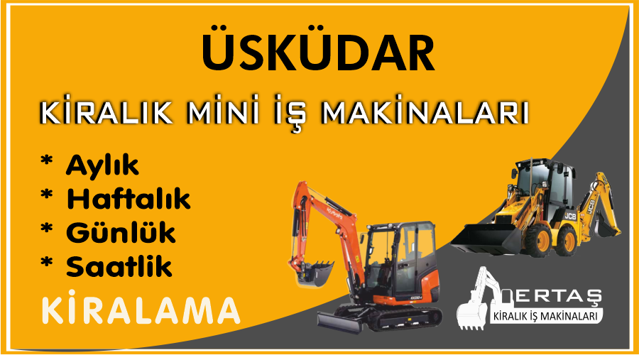 Üsküdar Ekskavatör Mini İş Makinası Kiralama